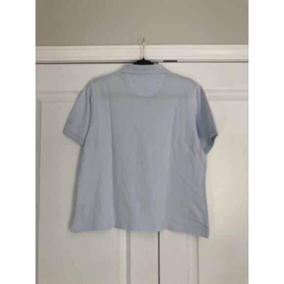 Women’s Burberry Golf Polo Shirt Large Light Powder Blue Pullover Vintage? Y2K - Picture 7 of 9